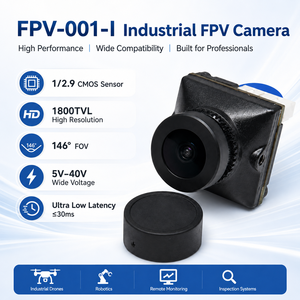 กล้องตรวจสอบอุตสาหกรรม FPV UAV ขนาด 1/1.8" CMOS 1800TVL WDR มองเห็นในเวลากลางคืน, ความหน่วงต่ำ, 125 °   FOV, อินพุต 5-40V - Product Image 2