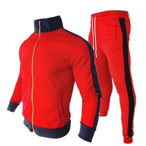Survêtement à capuche 100% coton pour homme, jogging, ensemble deux pièces-veste et pantalon de survêtement d'équipe - Product Image 5