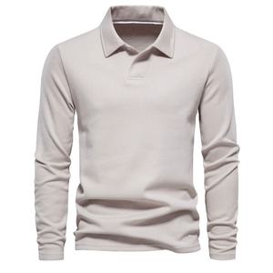 Polo de Manga Larga de Algodón Puro 2026 para Hombre, Primavera y Verano, Polo de Alta Gama, Polo Informal de Algodón Sólido para Hombre 2026 - Product Image 3