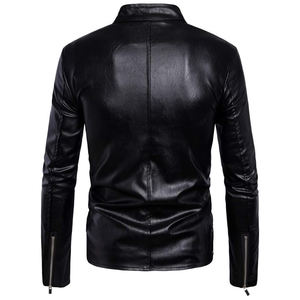 Veste en cuir pour homme personnalisable à succès avec tissu en toile Écologique Respirant Imperméable Coupe-vent Style urbain - Product Image 5