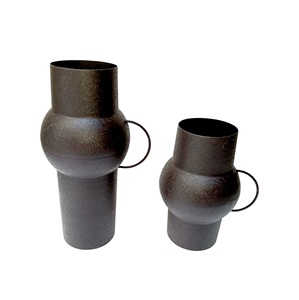 Vase à fleurs décoratif fait main en métal couleur or style classique mariage maison accent écologique - Product Image 1