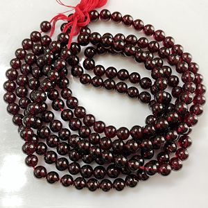 Granate rojo, cuentas redondas lisas de 6mm, piedras preciosas naturales, hebra de 16 pulgadas, buena calidad para la fabricación de joyas - Product Image 5