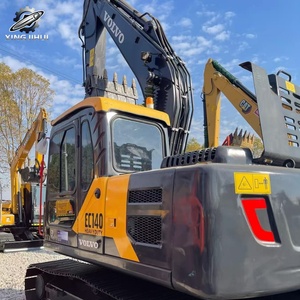 Excavatrice sur chenilles Volvo EC140 d'occasion, 14 tonnes, godet de 0,6 m³, marque suédoise d'origine, excavatrice de construction de taille moyenne, faible nombre d'heures, certifiée CE - Product Image 2