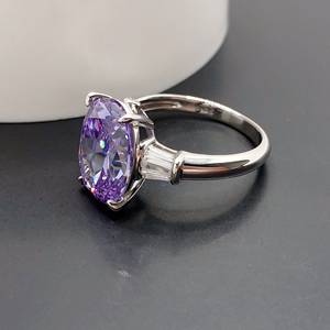 Oval Cut Natural Purple <b>Amethyst</b> 925 Sterling Silver Gemstone <b>Ring</b> Women's Fine Jewelry Special <b>Amethyst</b> Silver <b>Ring</b> - Product Image 2
