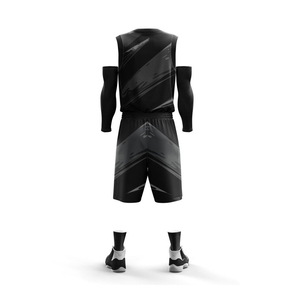 Ensembles d'uniformes d'entraînement de basketball unisexes personnalisés en gros, sans manches, respirants, à séchage rapide, avec design imprimé par transfert thermique - Product Image 2