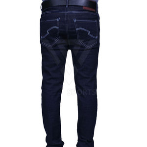 Pantalon de survêtement décontracté de grande taille pour hommes, pantalon en jean taille moyenne en coton/polyester pour entraînement en plein air, jean confortable pour un usage quotidien - Product Image 2