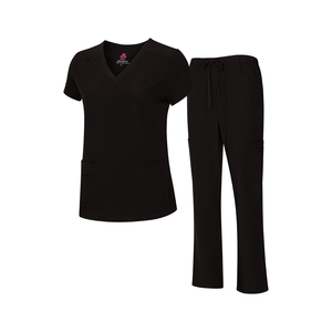 Conjuntos médicos de moda para mujer, uniforme de enfermería para Hospital, ropa de trabajo elegante de algodón y poliéster - Product Image 1