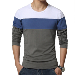 Camisetas de manga larga para hombre, transpirables, de mezcla de algodón, ropa informal, camisetas de manga larga para hombre, costuras impecables, ropa diaria de calidad - Product Image 1