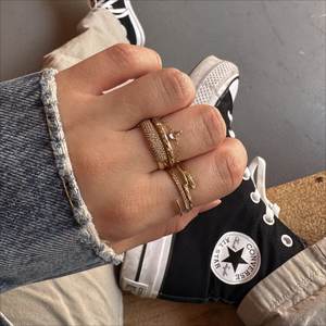 Plata de Ley 925 sólida, piedra de circonita cúbica, relleno de oro, diseño único, anillo de fiesta de aniversario para mujer y niña, regalo al por mayor - Product Image 5