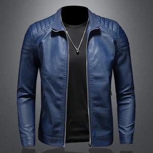 Meilleures ventes Veste en cuir homme imperméable Vêtements de plein air Fashion Slim Fit Fashion Veste en cuir pour hommes - Product Image 6