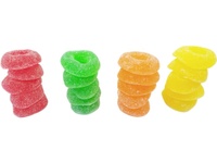 Service OEM de marque privée direct usine – Gummies sans sucre en forme de donut, certifiés BRC HACCP ISO, 30g/unité, saveur fruitée à la vitamine C, en vrac