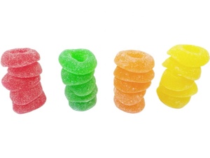 Nhãn Hiệu Riêng Dịch Vụ OEM Từ Nhà Máy Halal Chứng Nhận Donut Hình Dạng Gummies 9 gam/cái Vitamin C Hương Vị Trái Cây <span class=keywords><strong>Gummy</strong></span> Kẹo - Product Image 3