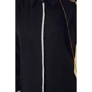 Chemise brodée détaillée Noir - Product Image 3
