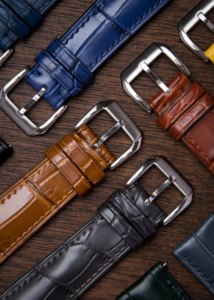 Classique Crocodile Design Mince 22mm 21mm 20mm 18mm Bracelet De Montre En Cuir Naturel Bracelet Personnalisable Rectangle Accessoire De Mode - Product Image 5