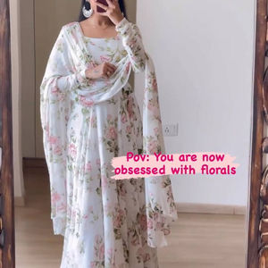 ROBE D'ÉTÉ BLANCHE AVEC DUPATTA - Product Image 2
