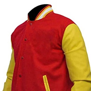 Nouveau design de vestes d'université lâches patchs en chenille Letterman College Bomber Baseball vestes pour hommes - Product Image 3