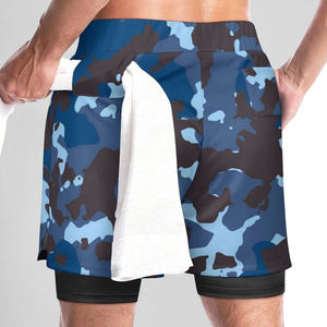 Pantalones cortos deportivos transpirables de cintura media para hombre, estilo sencillo de calle alta con bolsillos laterales, servicio OEM disponible - Product Image 4