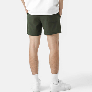 Shorts Bermuda Décontractés Personnalisés pour Hommes en Toile avec Taille Élastique, Motif Uni, Séchage Rapide, Spandex/Polyester - Product Image 3