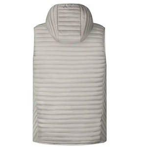 Alta calidad invierno cálido personalizado tamaño grande Casual suelto sólido sin mangas hombres chaleco acolchado tela de lona ropa exterior Reversible - Product Image 3