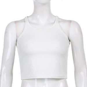 Débardeur Femme Polyvalent en Coton Respirant Tricoté Côtelé pour Yoga et Gym - Product Image 4