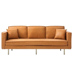 Loveseat 07 Three-Seat <b>Square</b> Sofa Bench 220x90cm with Luxurious Faux Leather Upholstery for Living Rooms Set SFB68047 - Product Image 1