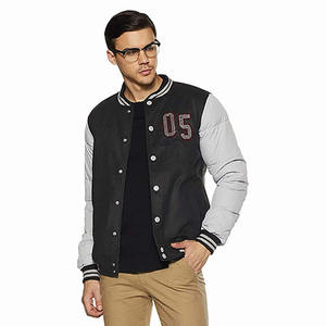 Veste universitaire en laine de haute qualité pour hommes, col montant avec broderie imprimée personnalisée Letterman Design pour l'hiver - Product Image 3