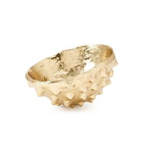 Cuenco decorativo de Metal dorado hecho a mano Diseño moderno único Perfecto para aperitivos Fruta o estilo casero Hecho a mano de La India - Product Image 1