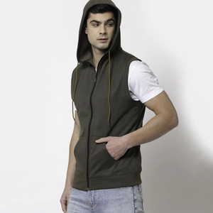 Sweat à capuche épais d'hiver de haute qualité avec broderie personnalisée et logo Sweat à capuche de qualité supérieure Sweats à capuche sans manches personnalisés de créateur - Product Image 4