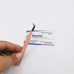 Pinzas para pestañas de acero inoxidable con agarre de diamante de alta calidad, logotipo personalizado, etiqueta privada sostenible profesional, puntiaguda personalizada - Product Image 1