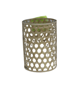 Tarro de vela con acabado marrón votivo de cristal/caña de diseño único para decoración de festivales y hoteles domésticos personalizado al por mayor a granel - Product Image 5