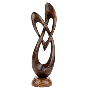 Décoration élégante de bureau et de maison d'hôtel sculpture abstraite en fibre de verre d'or pour la décoration à la maison - Product Image 1