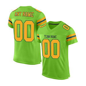 Nouveau meilleur maillot de Football américain de haute qualité Polyester fait point broderie sport mode ventilateur maillot de Football pour unisexe - Product Image 1