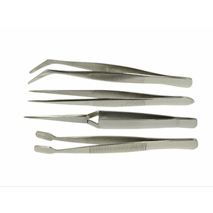 Ensemble de pinces à épiler de précision 4 pièces pour bijoux et artisanat d'art des ongles outils de cueillette de haute précision non dentelés - Product Image 1