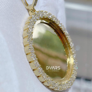 Pendentif personnalisé VVS en argent sterling 925 avec moissanite glacée, pendentif photo personnalisé de luxe serti griffe, cadeau Hip Hop RIP - Product Image 4