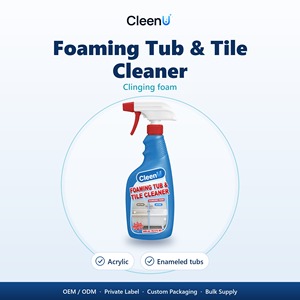 Bathtub <b>Cleaner</b> Foam Spray 500ml Foaming <b>Bathroom</b> <b>Cleaner</b> Tub and <b>Tile</b> Soap Scum Remover for Acrylic Tubs Shower Glass OEM - Product Image 1