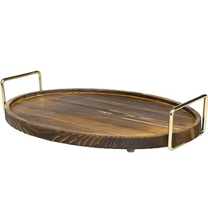 Plateau de service en bois pour café boisson froide petit-déjeuner plat ensemble de 3 utilisé dans les hôtels et restaurants plateau de service en bois - Product Image 2