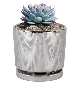 Maceta decorativa de mesa para interiores y exteriores, maceta martillada de Metal negro para el hogar y el jardín, maceta para sala de estar y balcón - Product Image 2