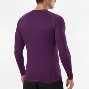 Custom Factory Wholesale <b>Compression</b> <b>Shirt</b> – Long Sleeve Purple Athletic Rash Guard Base Layer <b>for</b> <b>Men</b> & Women - Product Image 6