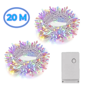 Luci a Cascata LED Colorate da 20 Metri con Lampade in Plastica Vibranti, Illumina il Tuo Spazio con la Loro Luminosità - Product Image 3
