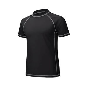 Unisex Short Sleeve Rash Guard High Quality Custom Design Gym Compression Wear Breathable Latex Sun Protection for Adults - Product Image 2