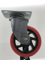 Promotion : Roulettes Rigides 4'', 5'', 6'' en PA, PP, PVC, TPR, Polyuréthane, Acier, Nylon, Caoutchouc, Rotation à 360° avec Frein, Polypropylène