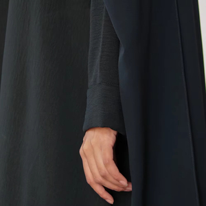 ชุดอาบายะแบบใหม่ ขายส่ง ผ้าชีฟองยาว ทรงตรง เปิดด้านหน้า สไตล์เรียบง่าย สำหรับสตรีมุสลิม พร้อมเข็มขัด ระบายอากาศได้ดี ซักได้ - Product Image 5