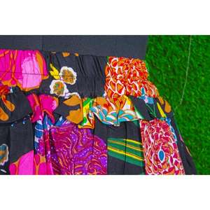 Handmade Cotton Women's <b>Skirt</b> <b>Elastic</b> <b>Waist</b> Indian Boho Vintage Style Hand Block Printed Breathable Perfect Gift for Girlfriend - Product Image 6