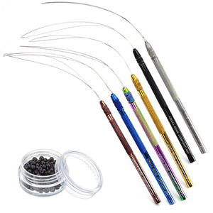 Venta al por mayor de bucle de extensión de pelo de salón aguja de ganchillo de acero inoxidable herramienta de bucle de extensión de pelo bucle de enhebrado de pelo para extensiones - Product Image 3