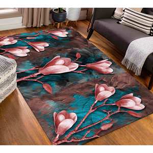 Alfombras con Estampado de Flores de Magnolia, Alfombra Impresa, Regalo Decorativo Botánico Abstracto, Alfombra de Chenilla - Product Image 1