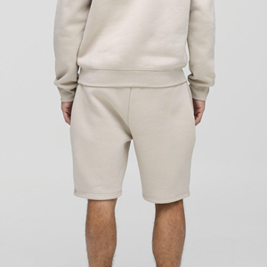 New Heavyweight 100% algodón Casual hombres pantalones cortos negro sólido transpirable secado rápido impermeable cintura elástica DTF impreso Logo venta - Product Image 5