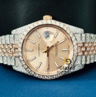 Nouvelle montre tendance de luxe, charme artisanal, acier inoxydable japonais, mouvement mécanique, analogique, cadran en verre 41 mm, style hip hop