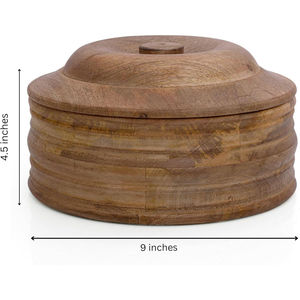 Affordable Designer Stainless Steel and Wooden Material Handmade Food Warmer Casserole Dish Top Seller Standard New Look Hot <b>Pot</b> - Product Image 3