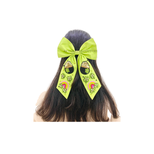 Diadema Artesanal Bordada con Trébol Verde Esmeralda para Mujer - Tela de Algodón y Cuentas para el Día de San Patricio y Fiestas - Product Image 6