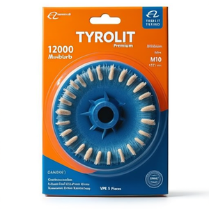 TYROLIT Premium 12000 Min- Rundbrste Sunburst 115 mm M14 1,25 mm Drahtstrke Kunststoff Krnung 120 VPE 5 Pièces - Product Image 3